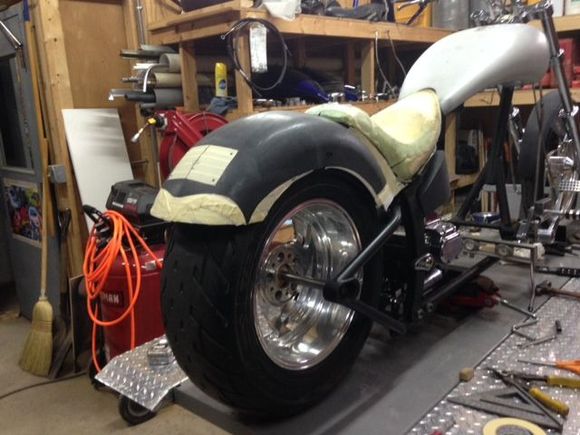 seat reshaped, fender layout