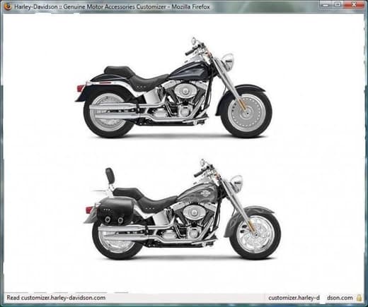 Harley Before and After Customizing as seen on Harley's website. I expect the finished bike I'm hoping the second week of April.
