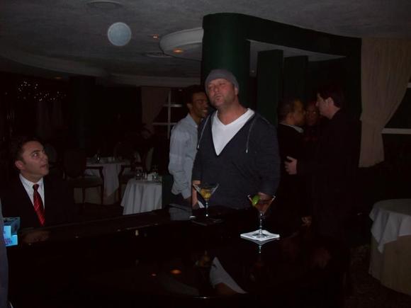 We got back to our hotel and found a VERY DRUNK Tim McGraw.  He was so hammered that the piano player in the bar had to feed him the lines to, "Tiny Dancer"

It was classic.