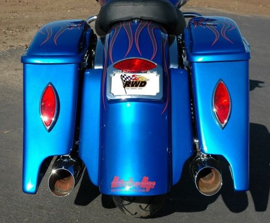 extended lower saddlebags and filler panels from Russ Wernimont Designs
