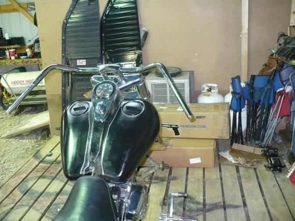 Trike 07
The dash you see here is a part of the thunder heart wiring system the bike will use. It had a VDO electonic speedo LED lights and had the key lock with a lexan cover this was just another one of them great deals from a place I have bought most of my parts from Bikergarage101 on eBay. Chad is the owner there and he is real good dude to deal with. He gets lots of those closeout deals from guys like big dog choppers and such. So he hooked me up with this for 175 beans not bad when it had a retail of 500. Love those deals!!