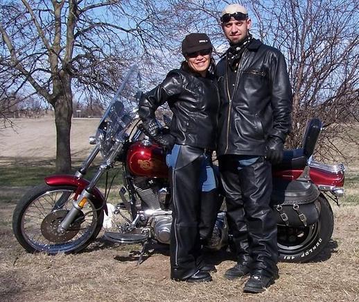 Lizzetty and me on the Softail