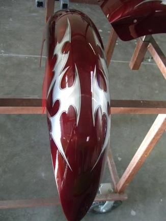 Front fender first coat of clear