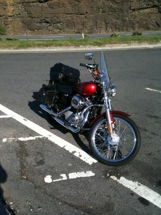On 91 in MA on my way to Boston. My first 1000 mile RT trip on the red mistress.