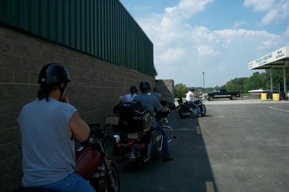 Getting ready to ride.. boy it was a hot one.. then the rain came.