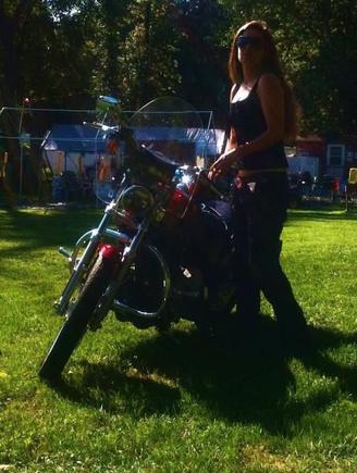 Me and the Red Mistress at steel steeds MC camp