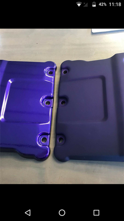 Right now I'm trying to paint match the cover on the left so I can shoot the bike in that and the one on the right will be everything that comes back from powder including the frame.