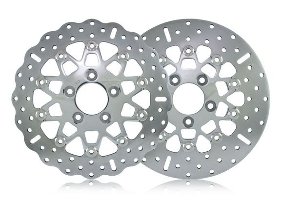 Choose between Contour (left) and conventional (right) brake rotor designs.
