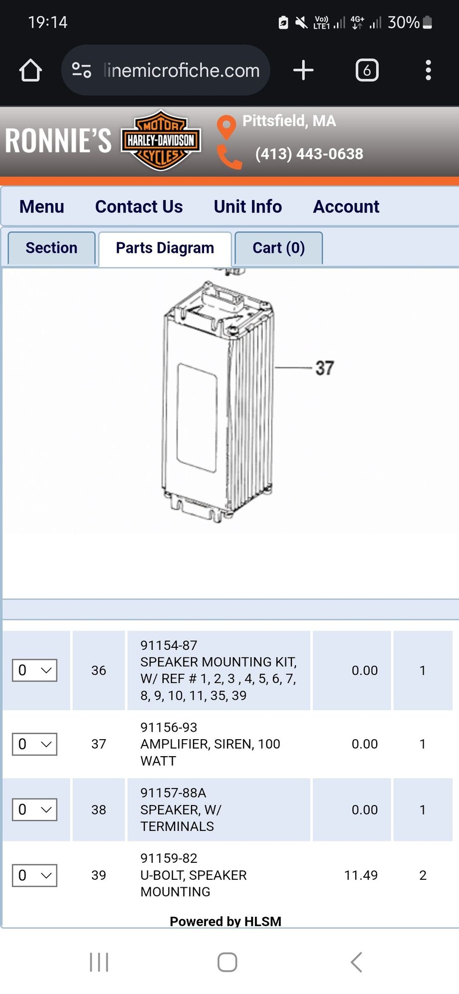 HARLEY DAVIDSON siren amplifier 76000853