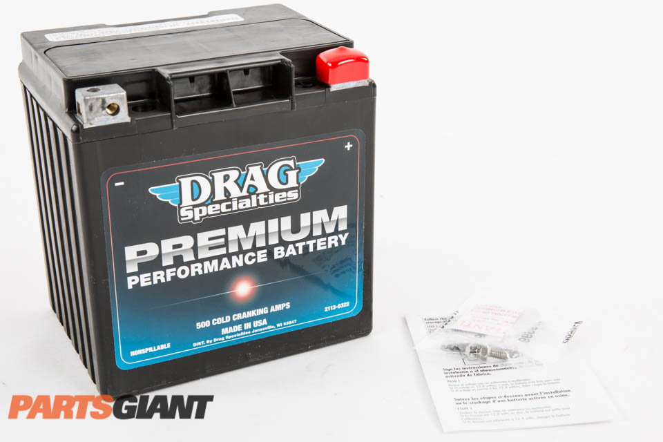 Drag Specialties 12V Premium Performance Battery For Harley-Davidson 2113-0322