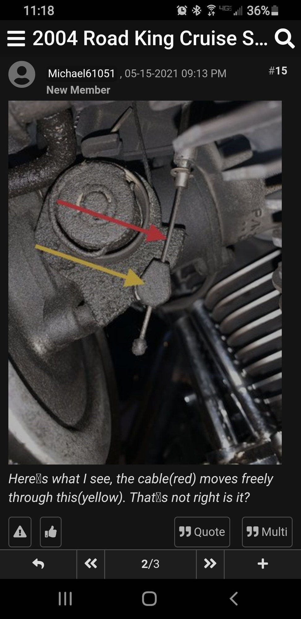 Idle cable 02 road king Harley Davidson Forums