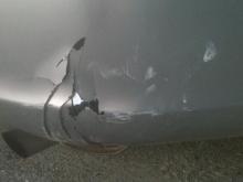 Got hit. ouch :(. I have new bumper now