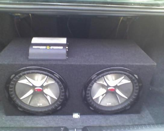 Two 12" Kickers Dual Coil 400 watt each (800 peak)