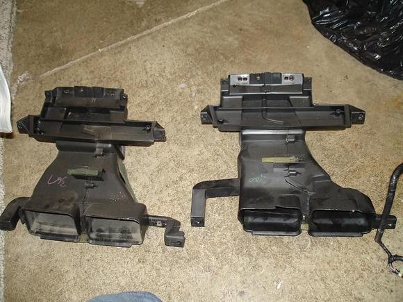 96 to 99-00 center blower duct differences.