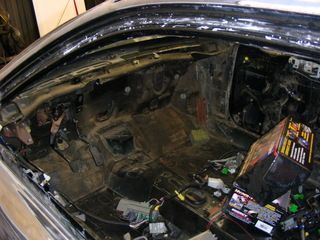 Interior stripped and ready to be wired for the k20a3 swap.