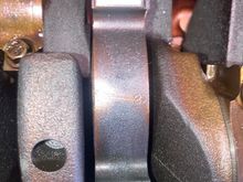 Bearing Caps: Pay Attention to the number, as well as the direction of which way to install them.  The arrow is pointing towards the FRONT of the engine.  