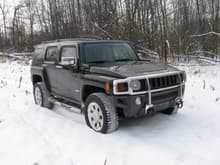 hummer in the snow