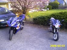 Yamaha R1 and Super Pocket Bike