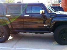 PlastiDipped H3x wheels, 295/70R18s