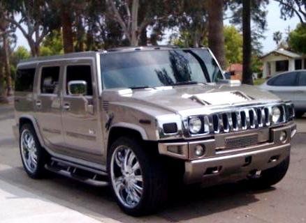this is my Hummer H2 on 26 " wheels and with a 3"/5" lowering kit.