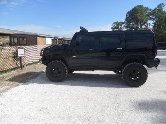 Parked at the gun range.
