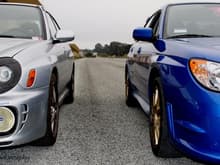 With VRT_MBasile's Wrx at Fort Ord [back when it was new and had the WRB hood] lol
