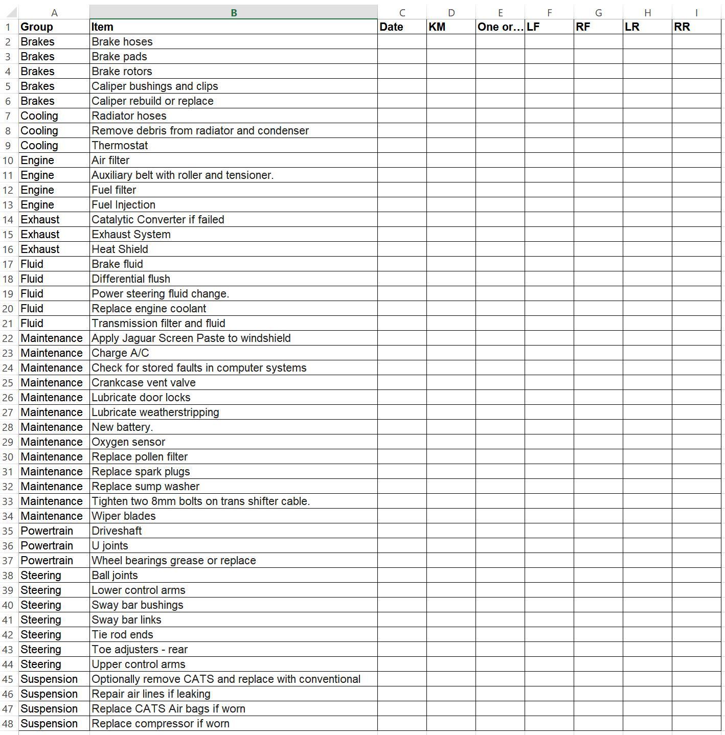 Can't find the recommended service schedule XJ6 X350 - Jaguar Forums ...