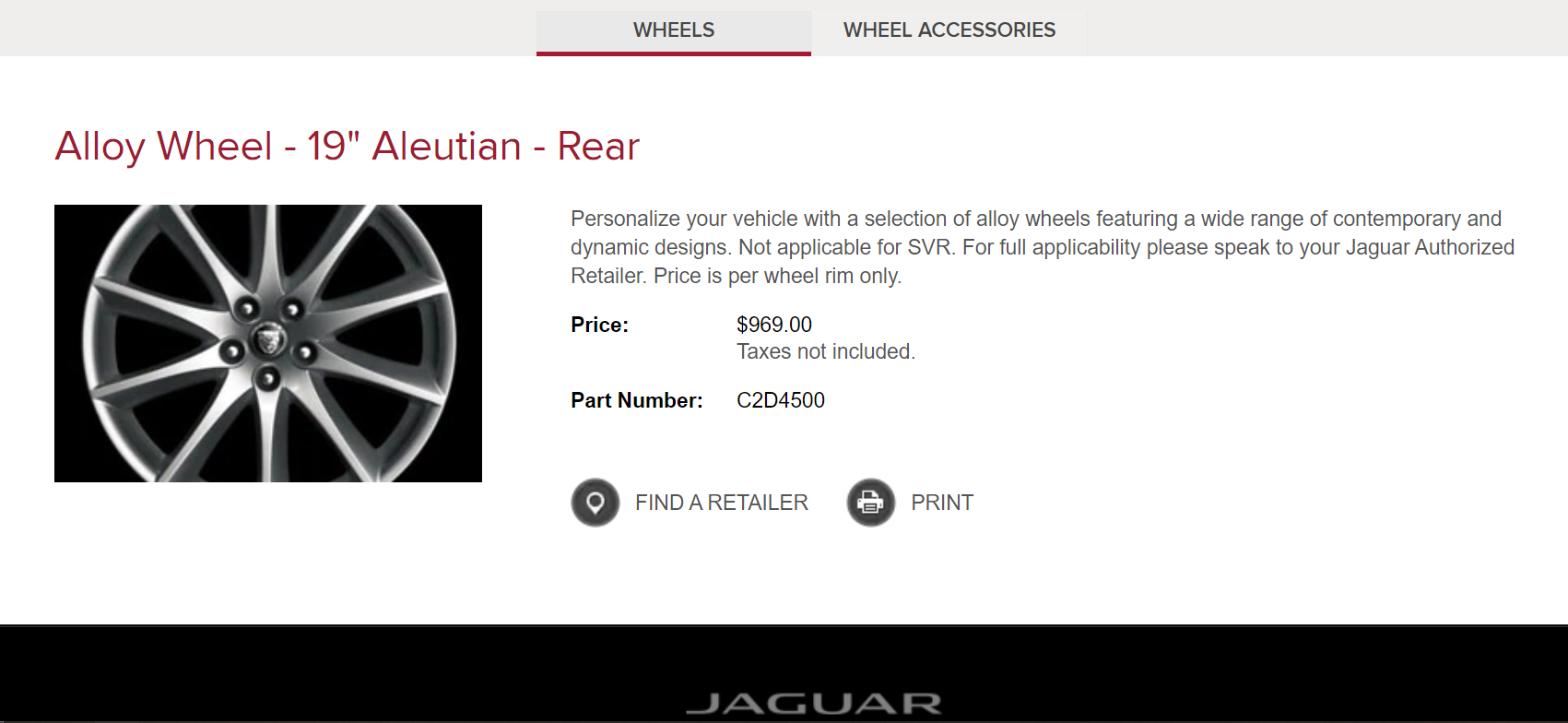 Wheels and Tires/Axles - Jaguar "Aleutian" 19 Inch Rims - Staggered - With TPMS Sensors - Canada Listing - New - Toronto, ON M4Y1R5, Canada