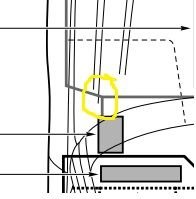 I circled in yellow the 3-way intersection that was eaten by rats.
