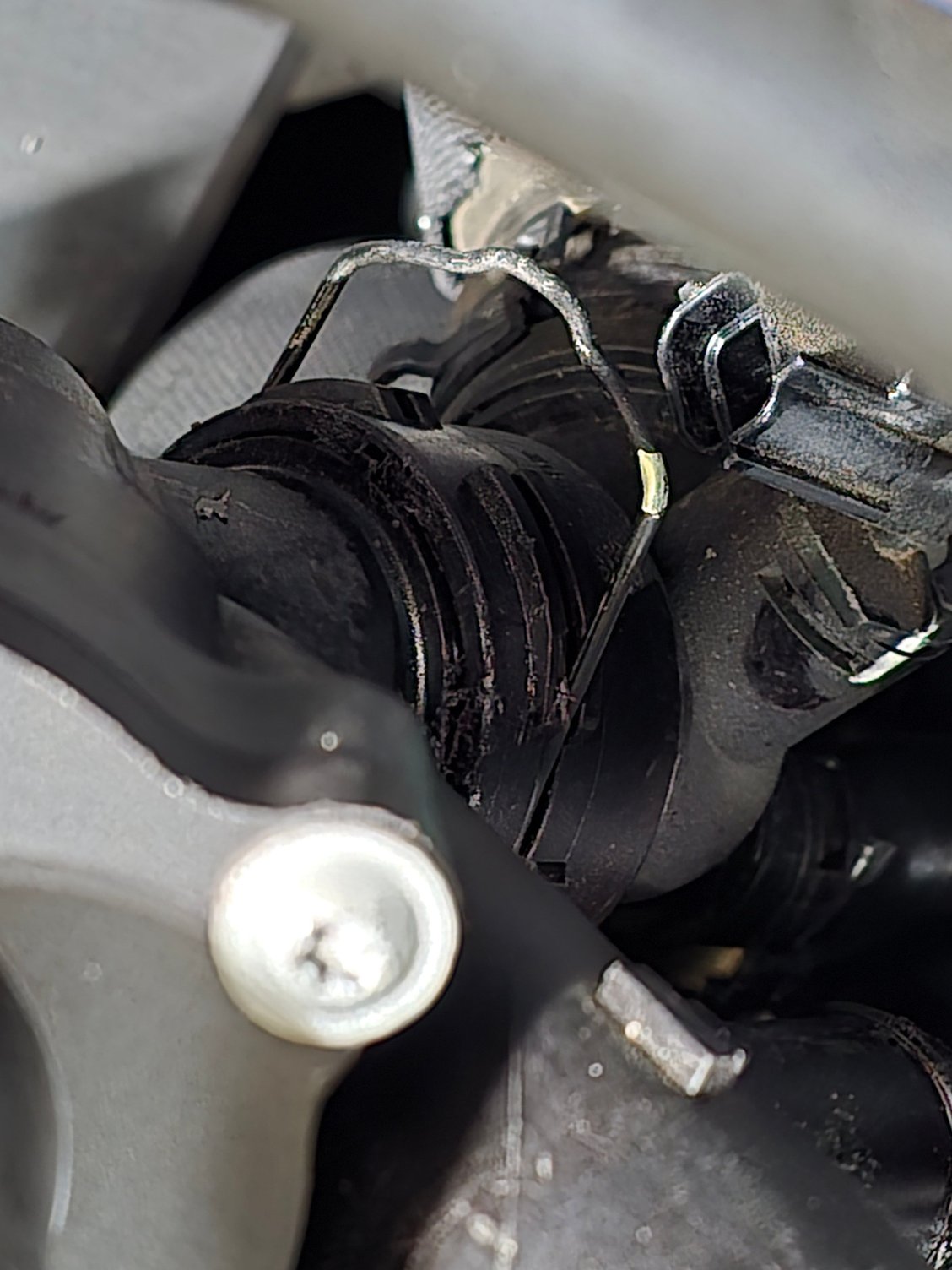 pulled clamp out but cant remove thermostat