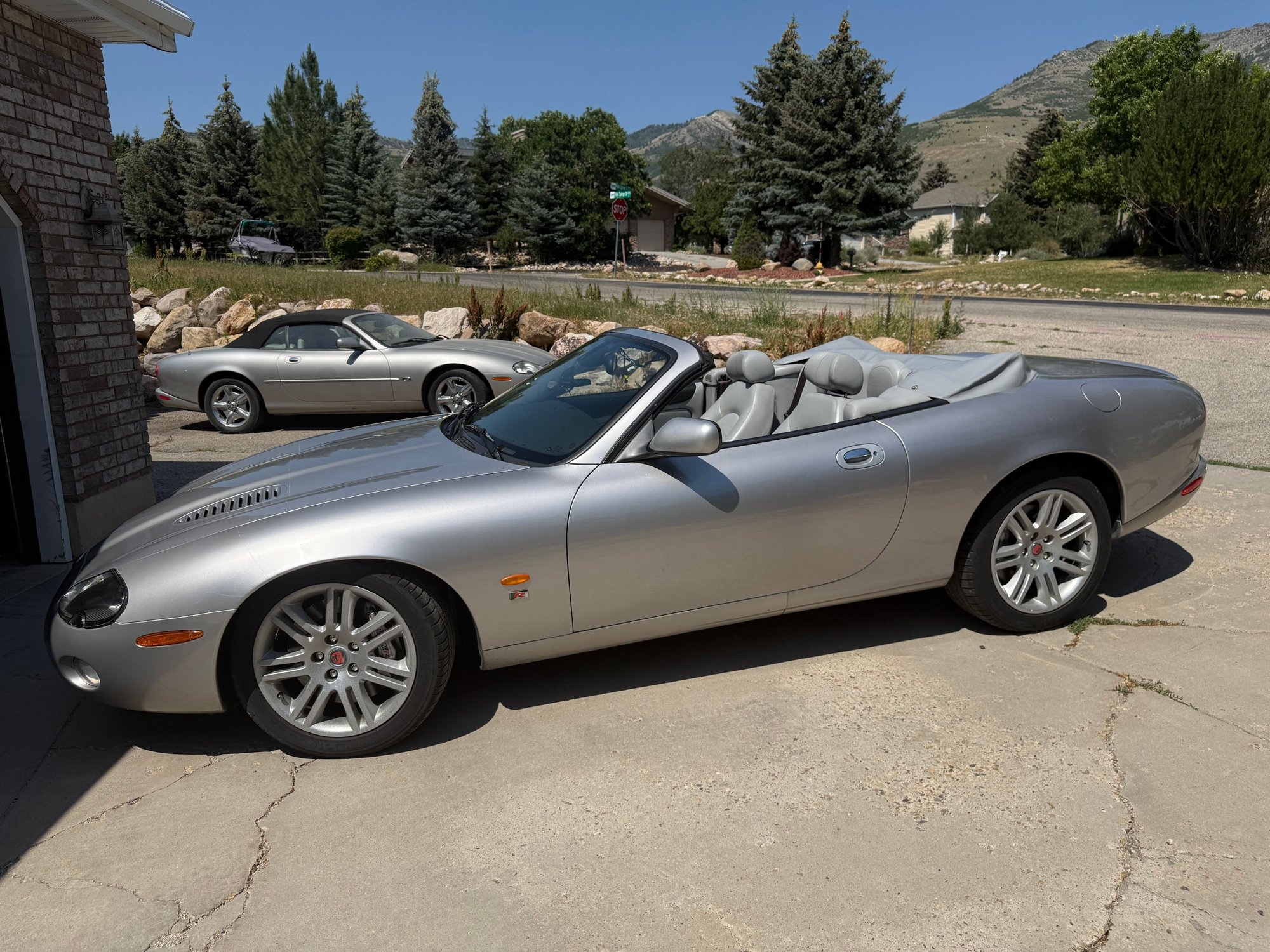 My xkr with my xk8 in the background 