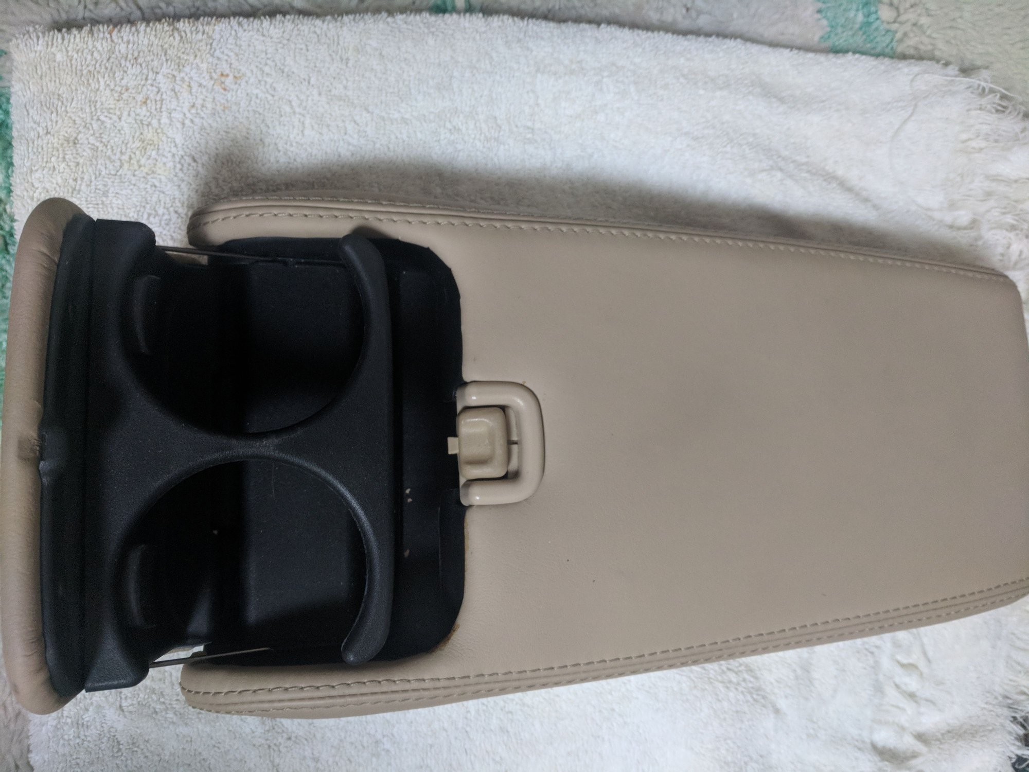 Interior/Upholstery - Recovered Center Console Cover With New Cupholder Mechanism - Used - 1997 to 2000 Jaguar XK8 - San Jose, CA 95119, United States