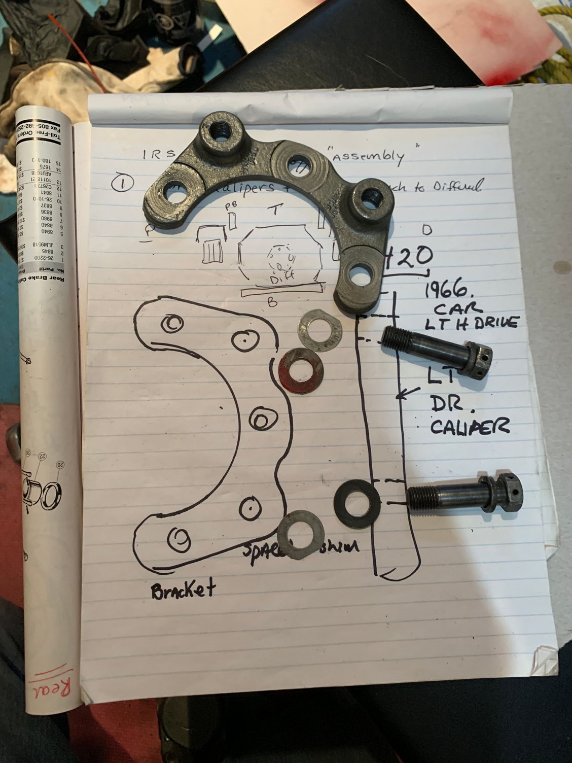 two holes on this bracket to install bolts, before mounting caliper,  otherwise non-accessible.