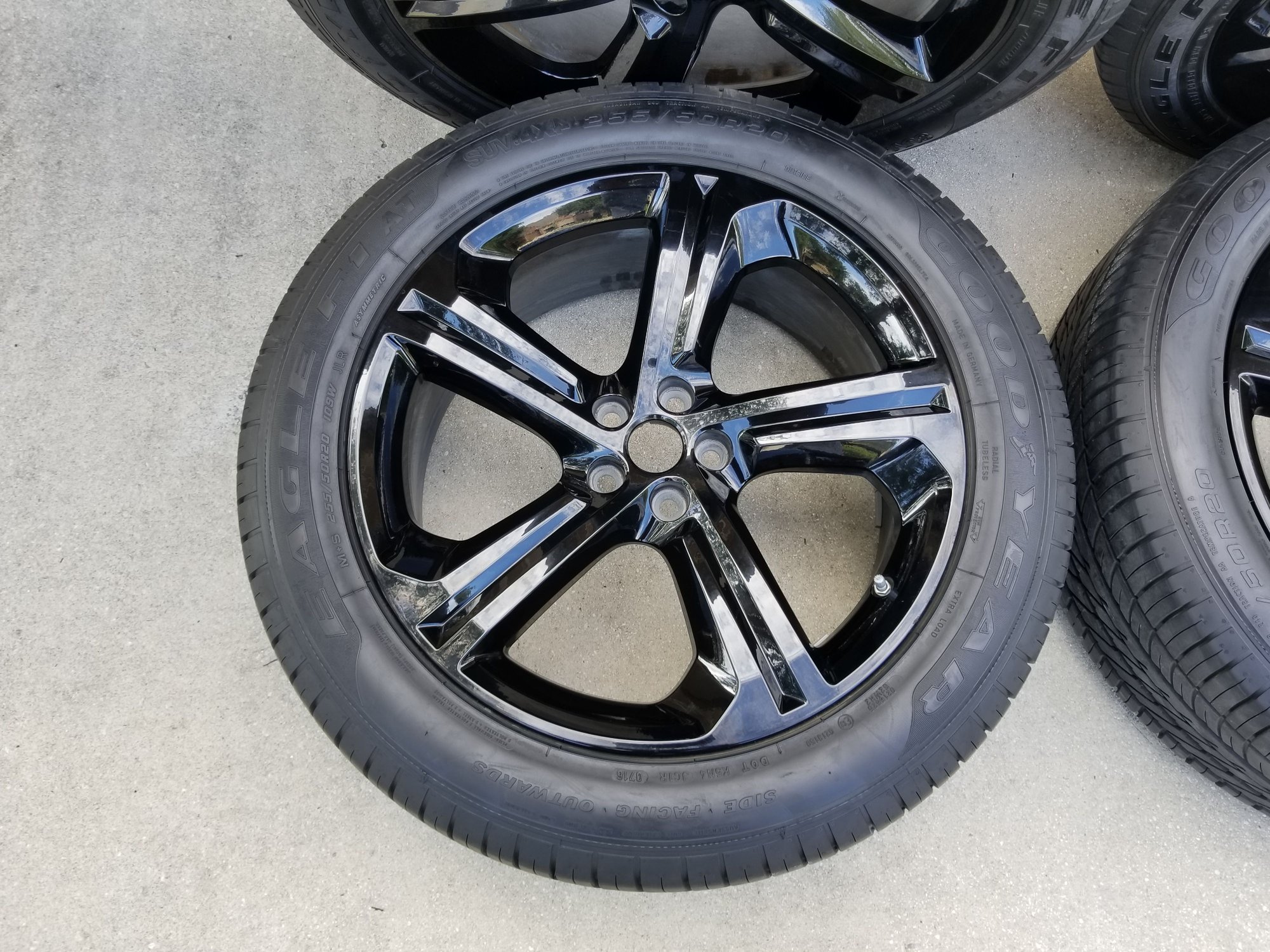 20inch Jaguar FPace Factory Black Rims with Goodyear tires Jaguar