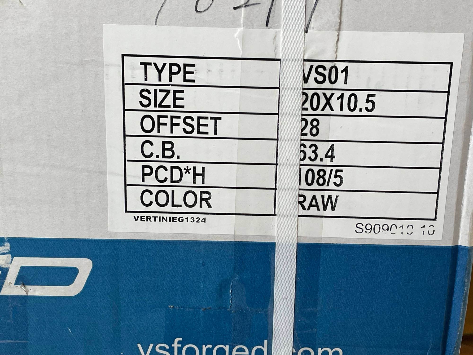 Wheels and Tires/Axles - Back for sale: NIB, VS Forged VS01 fully forged wheels, super lightweight. - New - -1 to 2026  All Models - Gilroy, CA 95020, United States