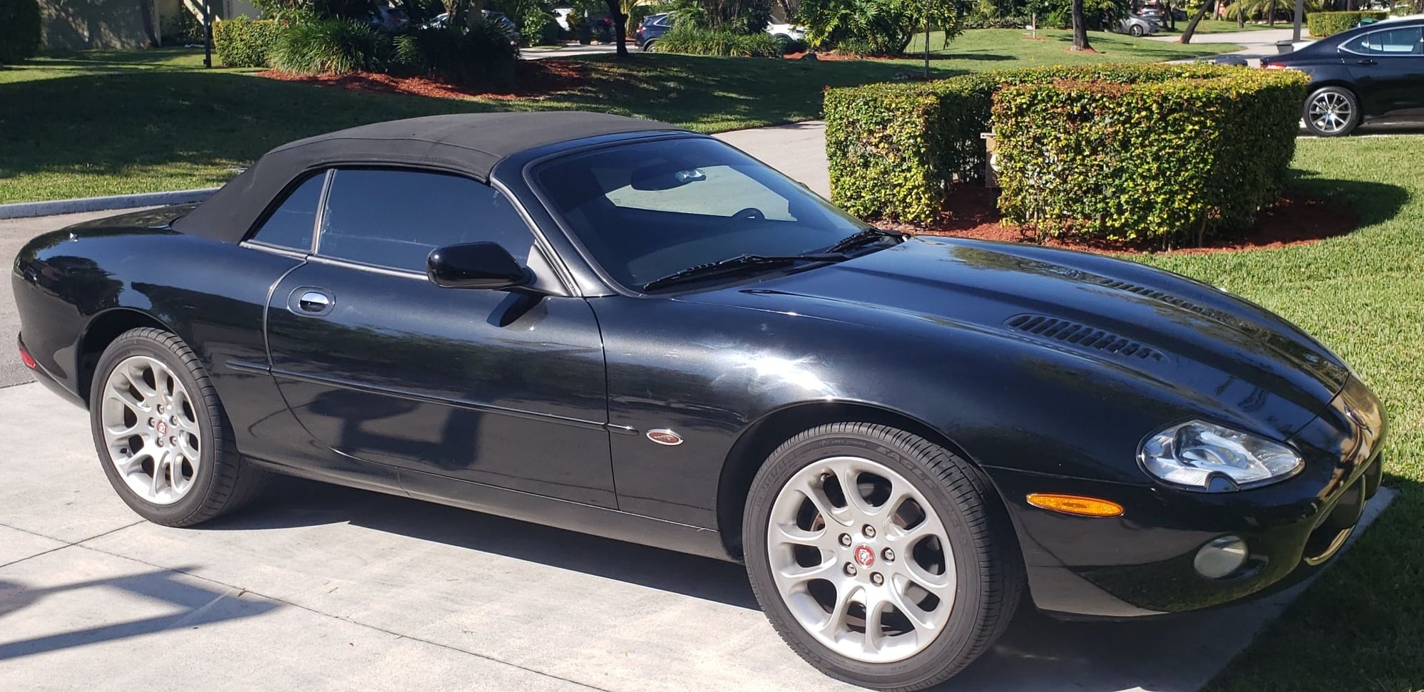 2002 Jaguar XKR - 2002 Jaguar XKR Convertible, metal Anthracite Black Exterior, black Leather interior - Used - VIN SAJDA42B32PA26563 - 61,000 Miles - 8 cyl - 2WD - Automatic - Convertible - Black - Miami, FL 33178, United States