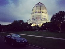 Showing off at the Bahai Temple in Wilmette, IL