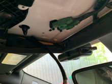 Spare Fakra plugs. I have to unclip them and move them forward to create extra room for garage remote board. Wrapped them in cloth tape to stop rattles