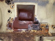 Dag nab rust area between scuttle and heater box cut out