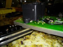 black wire exiting under the connector is added, soldered second pin in from corner between the plastic connector and circuit board then to junction on board