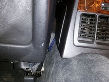 Rca cables pulled under the seat..  not visible when seat is in its normal position