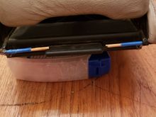 Shows the wrapped Skewer in place before gluing. 