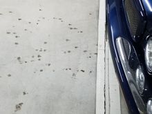 Small droplets appears all over the my garage floor.