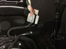 As the mirror plug sits in the door.