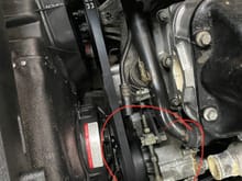 Water pump and air injection belt 