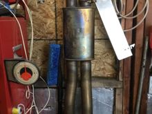 Staggered “V” band (kind of) from downpipes