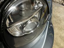 Headlight nice and clear now. Was yellow and hazy. Chap at Houston Halo’s restored them and used a clear coat to protect them. 