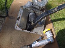 Cleaning Up the Base Plate of The Master Cylinder Actuator with my Air Powered Sander