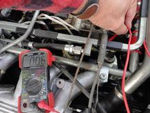 0.6 ohms measured at the wiring harness at the engine