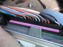 Each pin is numbered on the black plastic near the wires